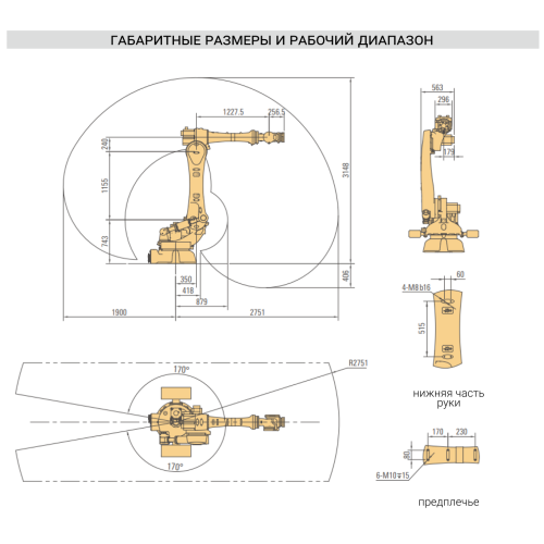 Промышленный робот ISR165-2750